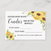 Wie viele Bonbons Spiel englische spanische Duschk Platzkarte (Vorderseite)