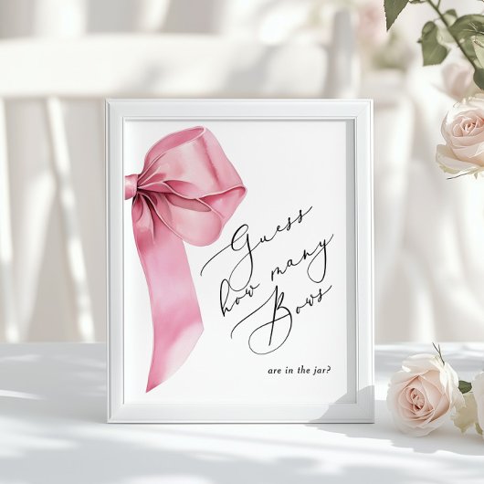 Wie viele Bows befinden sich in der Babydusche? Poster