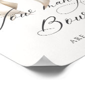 Wie viele Bows Floral Bow Baby Dusche Poster (Ecke)