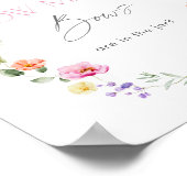 Wie viele Boys Pink Floral Baby Dusche Poster (Ecke)