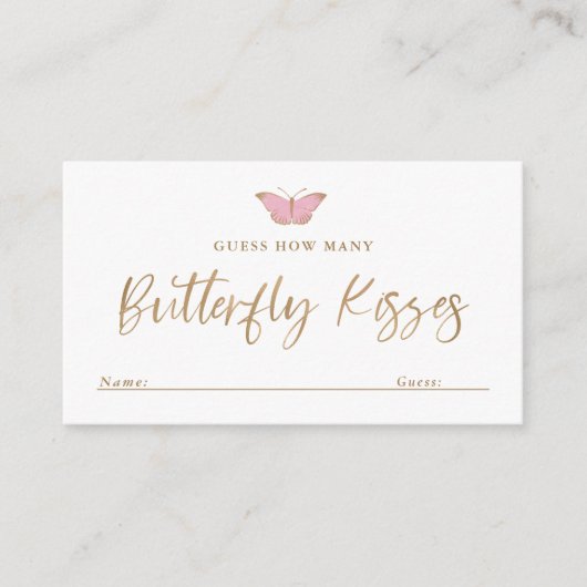 Wie viele Butterfly Kisses Baby Shooting Game Card Begleitkarte (Vorderseite)