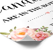 Wie viele Candies Duschgame-Schilder rosa Blume Poster (Ecke)