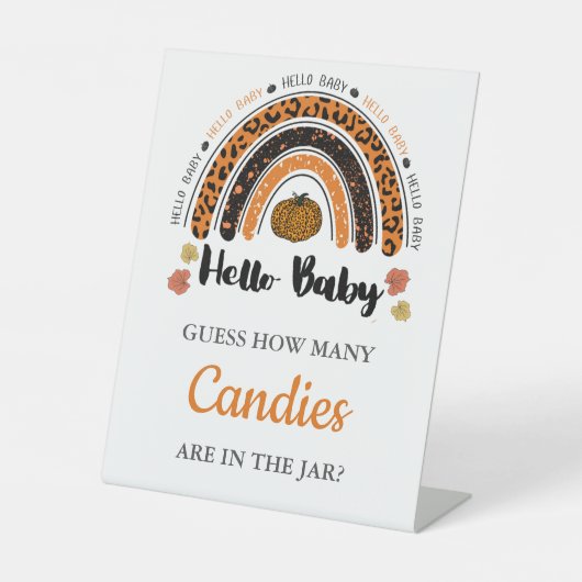 Wie viele Candies Game Hello Baby Girl Pumpkin Sockelschild (Vorderseite)