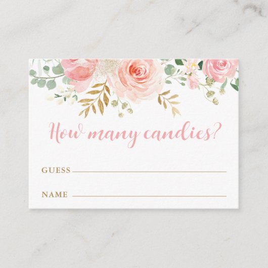 Wie viele Candies in der Jar Game Answer Card sind Begleitkarte (Vorderseite)