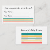 Wie viele Candies sind im Jar? Begleitkarte (Vorne/Hinten)