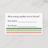 Wie viele Candies sind im Jar? Begleitkarte (Vorderseite)