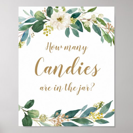 Wie viele Candies sind im Jar? Game Sign Poster (Vorne)