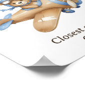 Wie viele Candies Teddy Bear Pilot Baby Boy Dusche Poster (Ecke)