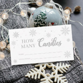 Wie viele Candies Winter Baby Duschgame Begleitkarte