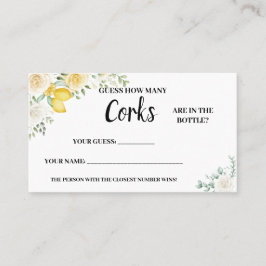 Wie viele Corks Lemons & Rose Brautparty Game P Platzkarte