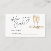 Wie viele Corks Minimalistisches Brautparty Begleitkarte (Vorderseite)