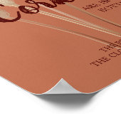 Wie viele Corks Pampas Brautparty Game Sign Poster (Ecke)