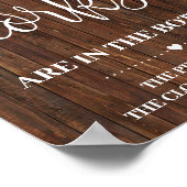 Wie viele Corks Western Brautparty Game Sign Poster (Ecke)