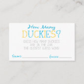 Wie viele Duckies Party Guess Cards Begleitkarte (Vorderseite)