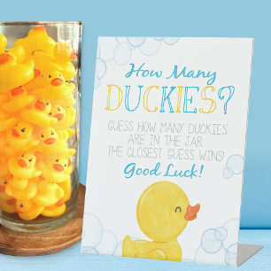 Wie viele Duckies zum Geburtstag oder Baby Showspi Sockelschild
