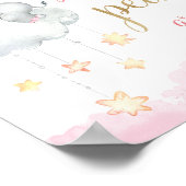 Wie viele Erdnüsse rosa Goldelefant duschen Baby Poster (Ecke)