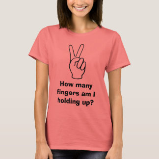 Wie viele Finger halte ich auf? T-Shirt
