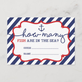 Wie viele Fische sind im Sea Baby Shower Game? Begleitkarte