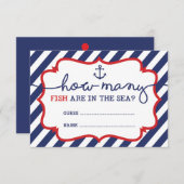 Wie viele Fische sind im Sea Baby Shower Game? Begleitkarte (Vorne/Hinten)