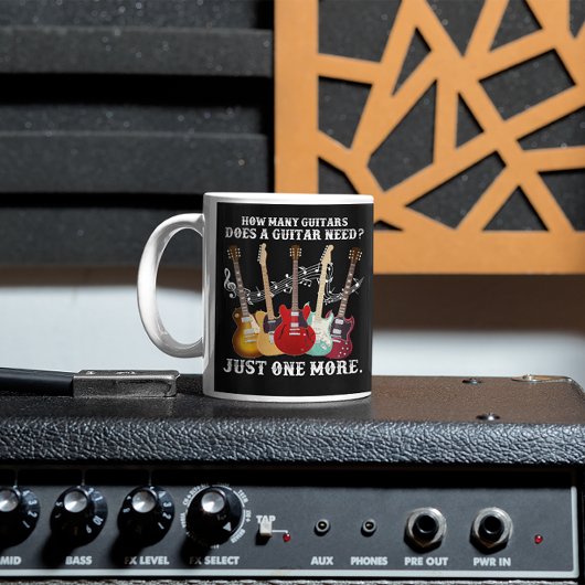 Wie viele Gitarren braucht ein Gitarrenspieler? Fu Kaffeetasse