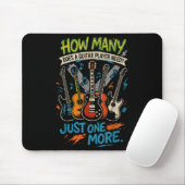 Wie viele Gitarren braucht ein Gitarrenspieler_ Mousepad (Mit Mouse)