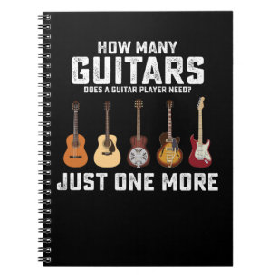 Wie viele Gitarren braucht ein Gitarrist Notizblock