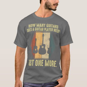 Wie viele Gitarren-Gitarrenspieler Musik Vintag Ro T-Shirt