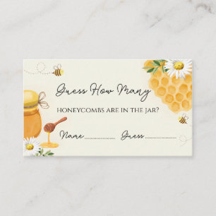 Wie viele Honeycombs Baby Duschgame Begleitkarte