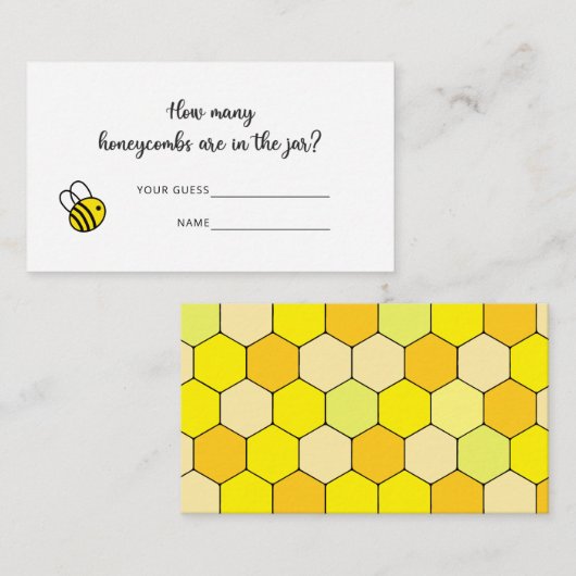 Wie viele Honeycombs Baby Duschgame Begleitkarte (Vorne/Hinten)