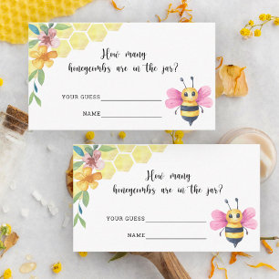 Wie viele Honeycombs Baby Duschgame Begleitkarte