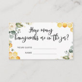 Wie viele Honeycombs Baby Duschspielkarte Begleitkarte (Vorderseite)