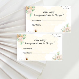 Wie viele Honeycombs Baby Duschspielkarte Begleitkarte