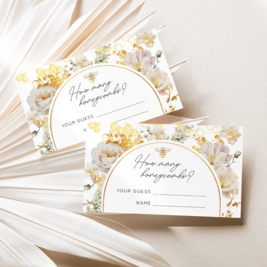 Wie viele Honigwaben sind im Glas? Begleitkarte