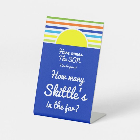 Wie viele im Jar Baby Shower Game Sockelschild (Vorderseite)