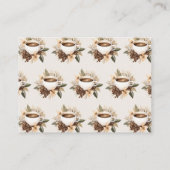 Wie viele Kaffeebohnen Blumenkaffee Brautparty Begleitkarte (Rückseite)