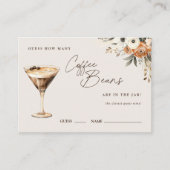 Wie viele Kaffeebohnen Espresso Martini Dusche Begleitkarte (Vorderseite)