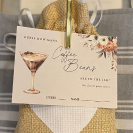 Wie viele Kaffeebohnen Espresso Martini Dusche Begleitkarte