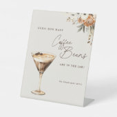 Wie viele Kaffeebohnen Espresso Martini Dusche Sockelschild (Vorderseite)