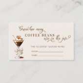 Wie viele Kaffeebohnen Espresso Martini Duschspiel Begleitkarte (Vorderseite)