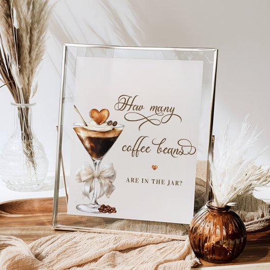 Wie viele Kaffeebohnen sind im Glas? Poster