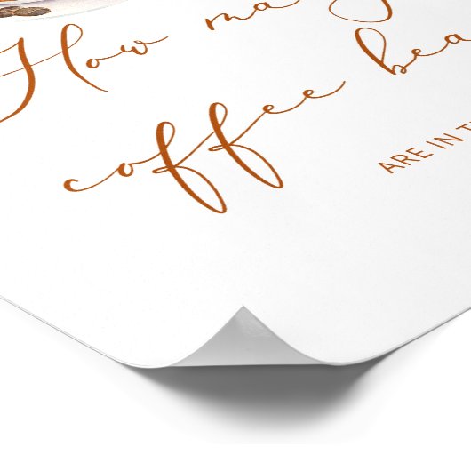 Wie viele Kaffeebohnen sind im Glas? Poster (Ecke)