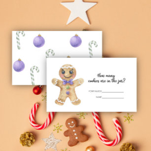 Wie viele Kekse / Lebkuchenspiel Begleitkarte