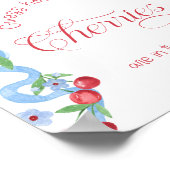 Wie viele Kirschen in der blau blauen Bogen Babydu Poster (Ecke)