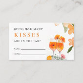 Wie viele Kisses Aperol Spritz Brautparty Begleitkarte (Vorderseite)