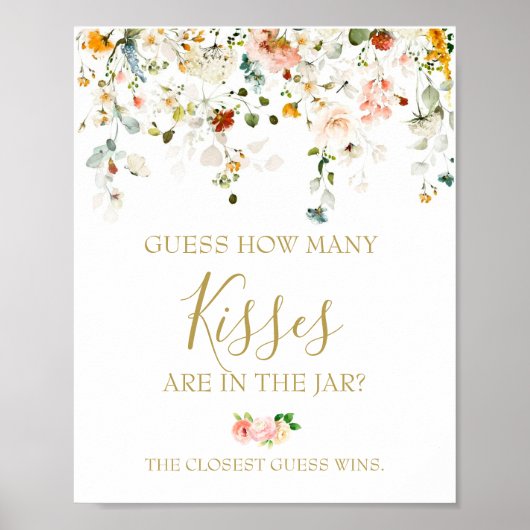 Wie viele Kisses Brautparty Game Poster (Vorne)