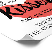 Wie viele Kisses Brautparty Game Sign Poster (Ecke)