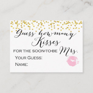 Wie viele Kisses Card Begleitkarte