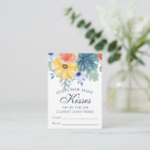 Wie viele Kisses floral sukkuläres Brautparty Begleitkarte (Stehend Vorderseite)