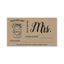 Wie viele Kisses für die bald Frau Spielkarte werd