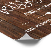 Wie viele Kisses Game Sign Country Brautparty Poster (Ecke)